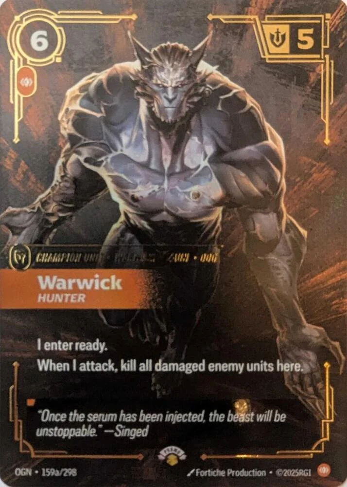 Warwick Hunter - OGN-159a - Promotional Cards - Riftbound card